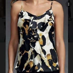 Big leopard print Cami with ruffle front